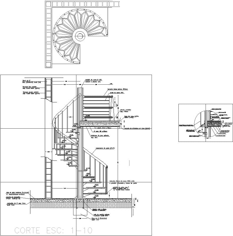 Escaleras En Planos Arquitect Nicos Representaci N Detallada Planos