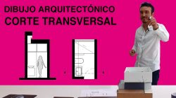 Corte longitudinal y transversal en planos arquitectónicos