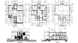 Diseñando tu hogar perfecto: Descarga el plano arquitectónico en DWG de una casa de 2 pisos
