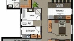 Plano de casa de 4 habitaciones en Ghana