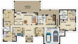 Planos de casas de 5 habitaciones en Builderhouseplans Com