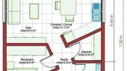 Planos de casas, planos de casas de 2 pisos, planos de casas de 40 x 40, 10012