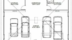 Planos de garaje para cuatro coches y planos de construcción de garaje para 4 coches